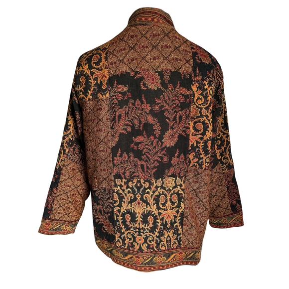 Vintage‎ White Stag Womens Size Medium 8/10 Patchwork Indian Tapestry Jacket - Picture 2 of 6